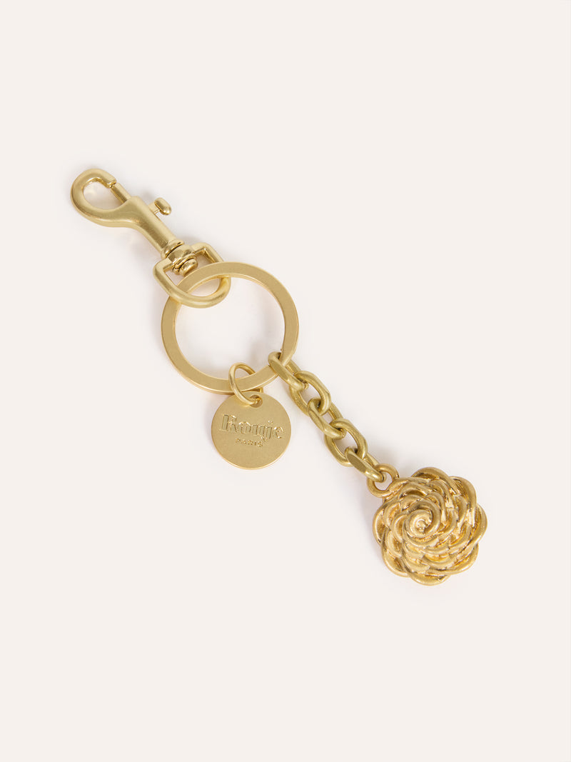 PORTECLE rose gold key ring, lifestyle setting by Rouje